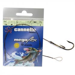 Avançon CANNELLE megaflex 1 boucles + 1 hameçon ryder double x3 40cm