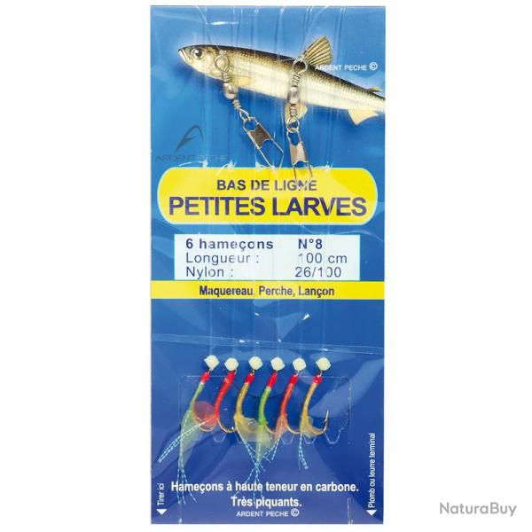 Bas de ligne FLASHMER Petites larves 1m n16 sur  0.16mm