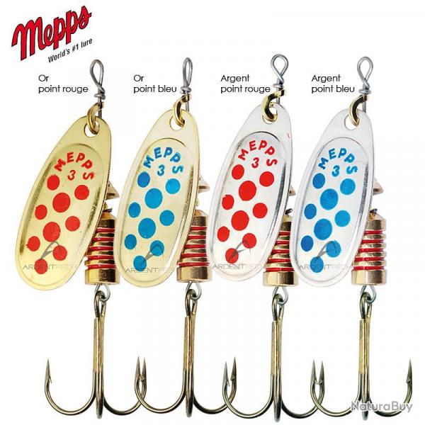 Cuiller MEPPS comet dcores x1 n5 Argent points bleus