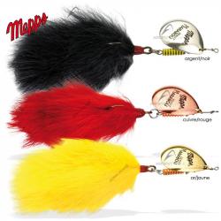 Cuiller MEPPS giant marabou or/jaune
