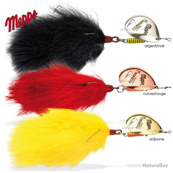 Cuiller MEPPS giant marabou or/jaune