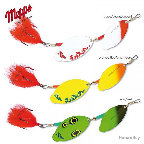 Cuiller MEPPS tandems brochet noir/vert/or