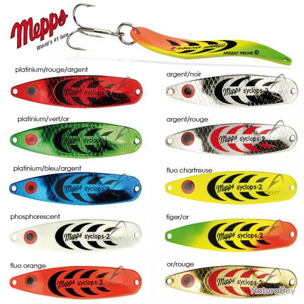 Cuiller ondulante MEPPS syclops n0 or/rouge