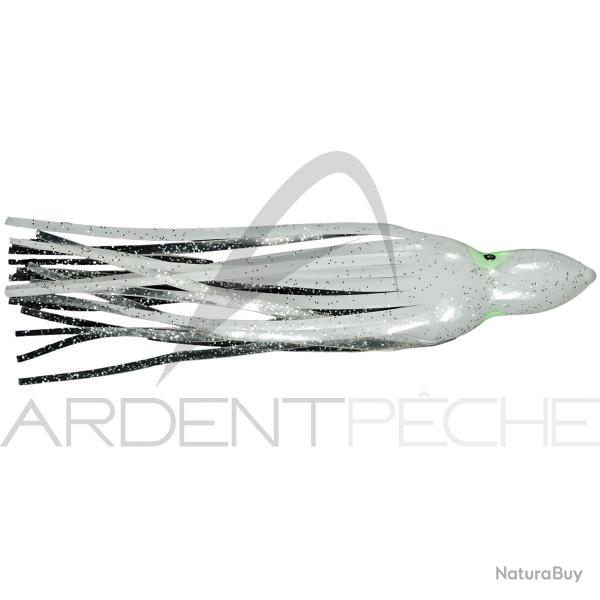 Leurre souple FLASHMER octopus blanc paillet
