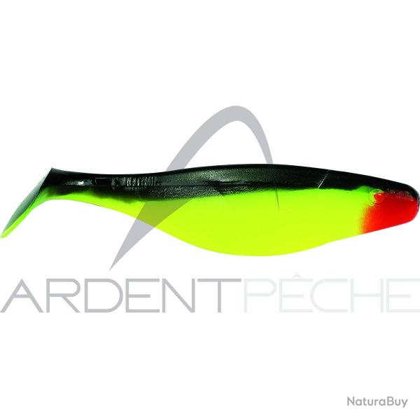 Leurre souple MISTER TWISTER shad signal sang chartreuse noir/rouge B10P