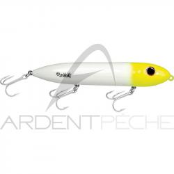 Poisson nageur HEDDON Super spook Blanc/Tête jaune 621