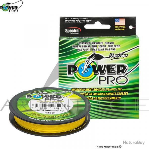 Tresse POWER PRO Jaune 135m Ø 0.13mm