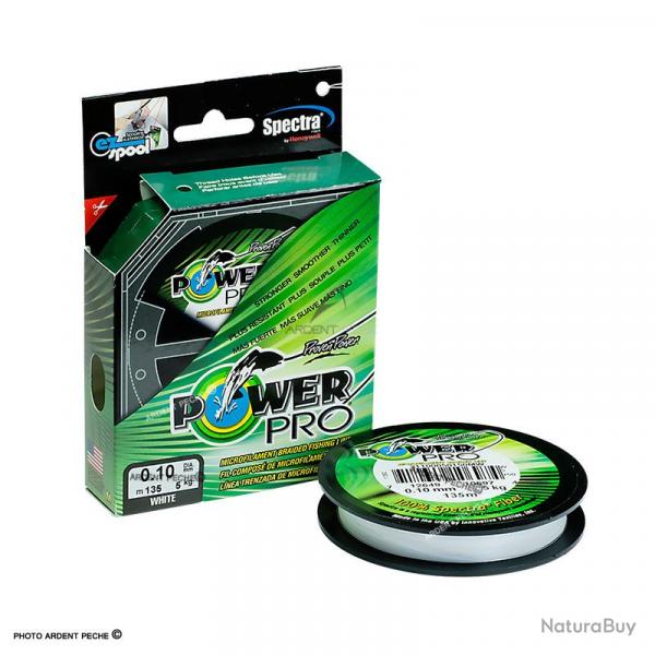 Tresse POWER PRO Blanche 135m  0.10mm