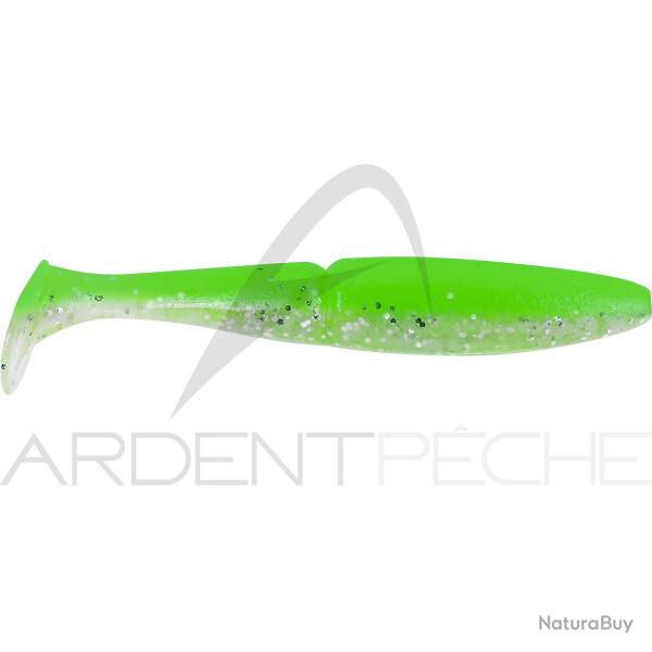 Leurre souple SAWAMURA One up shad 4 106 Green lemon glitter