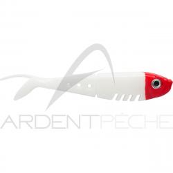Leurre souple DELALANDE Baby buster shad 5cm x1 61 Blanc tête rouge