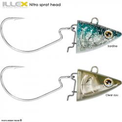 Tête plombée ILLEX Nitro sprat head 21g Clear ayu