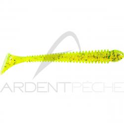 Leurre souple BERKLEY Flex beat shad 4 Chartreuse pepper red