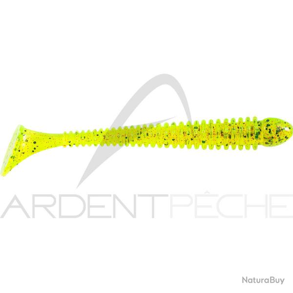 Leurre souple BERKLEY Flex beat shad 4 Chartreuse pepper red