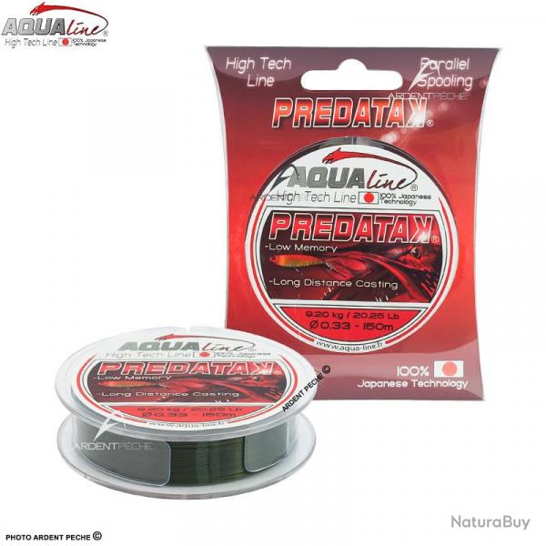 Fils nylon AQUALINE Predatak vert fonc 150m  0.33mm
