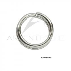 Anneaux brisés W Fine gauge laiton nickelé x10 taille 3
