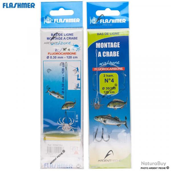 Bas de ligne FLASHMER Montage  crabe H4 - 0.30mm