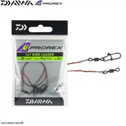 Bas de ligne DAIWA Prorex 7x7 Wire leader 30cm 5kg