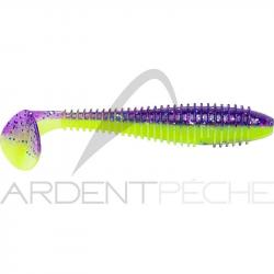 Leurre souple KEITECH Swing impact fat 3.8 S15 Violet silver/Chartreuse