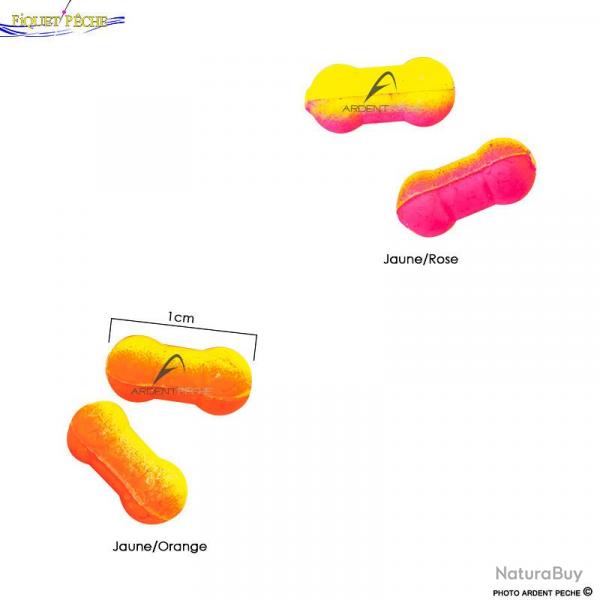 Flotteur toc FIQUET PECHE Ripstop bicolore Jaune/Orange
