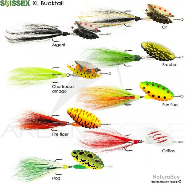 Cuiller SUISSEX XL Bucktail taille 5 Chartreuse amago