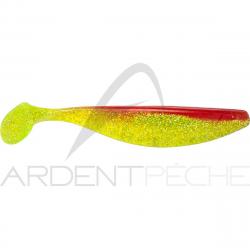 Leurre souple RELAX Shad 21cm S068 Jaune pailleté dos orange