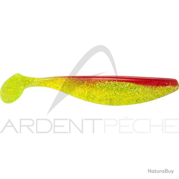 Leurre souple RELAX Shad 21cm S068 Jaune paillet dos orange