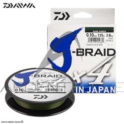 Tresse DAIWA J Braid X4 verte 270m Ø 0.15mm (PE1.2)