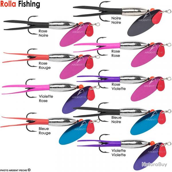 Cuiller ROLLA Silver bullet colore 11g Palette violette / jupe rose