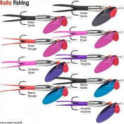 Cuiller ROLLA Silver bullet colorée 16g Palette violette / jupe rose