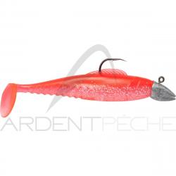 Leurre souple POWERLINE BJ Shad monté 3´ 7g Orange fluo / Translucide pailleté