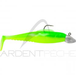 Leurre souple POWERLINE BJ Shad monté 4´ 15g Vert / Ventre jaune