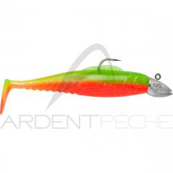 Leurre souple POWERLINE BJ Shad monté 4´ 15g Vert / Ventre orange