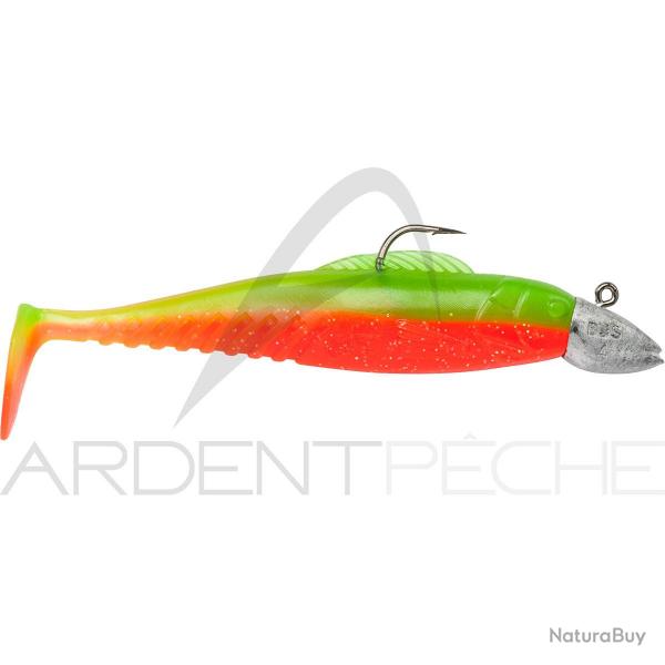 Leurre souple POWERLINE BJ Shad mont 4 15g Vert / Ventre orange