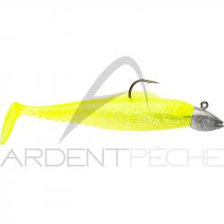 Leurre souple POWERLINE BJ Shad monté 4´ 15g Jaune / Ventre translucide