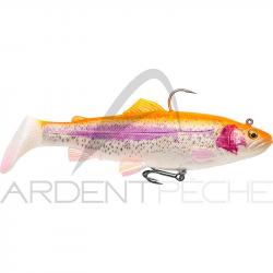 Leurre souple SAVAGE GEAR 4D Trout rattle shad 17cm 02 Golden albino