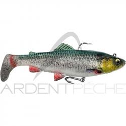 Leurre souple SAVAGE GEAR 4D Trout rattle shad 20.5cm Green silver