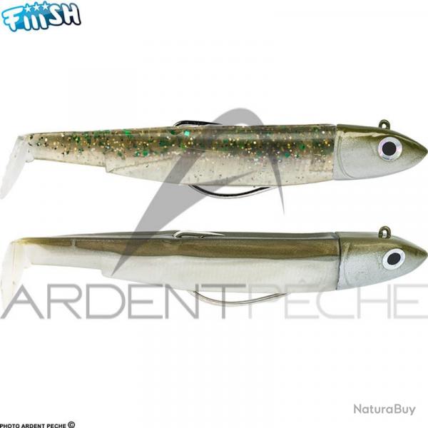 Leurre souple FIIISH Black minnow double combo 90 Off shore / 10g / Khaki Ghost minnow - BM3012