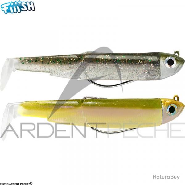 Leurre souple FIIISH Black minnow double combo 90 Shore / 5g / Ghost minnow Wakasagi - BM3009