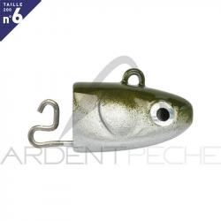 Tête plombée FIIISH Black minnow 200 Shore 60g Kaki - BM160 - x1