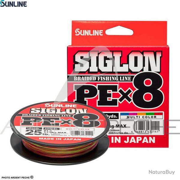 Tresse SUNLINE Siglon braid 8X multicolor 200m PE1.5 (0.209mm)