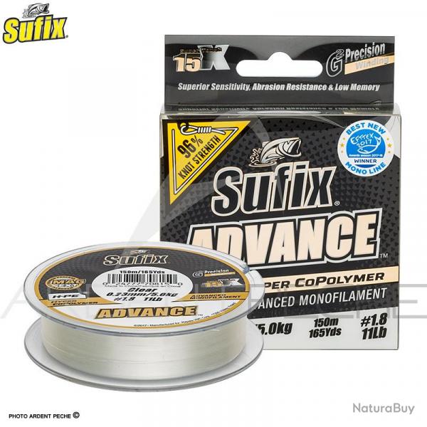 Fils nylon SUFIX Advance G2 clear 150m  0.16mm
