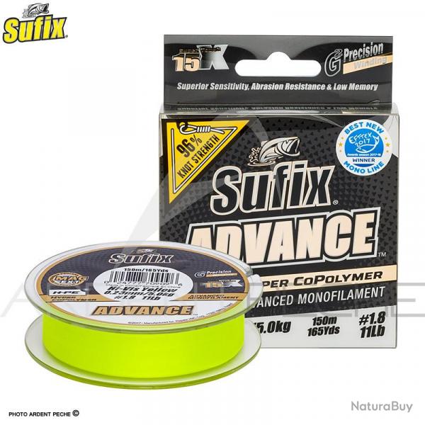 Fils nylon SUFIX Advance G2 yellow 150m  0.30mm