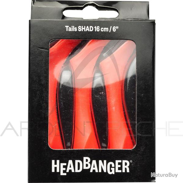 Poisson nageur HEADBANGER Queue de remplacement shad 16cm Fluo orange