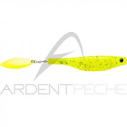 Leurre souple HYPERLASTICS Dartspin 5 1/2 Double Pepper chartreuse