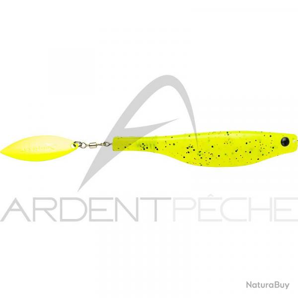 Leurre souple HYPERLASTICS Dartspin 5 1/2 Double Pepper chartreuse