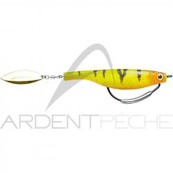 Leurre souple HYPERLASTICS Dartspin pro 5 1/2 Fire Tiger chartreuse