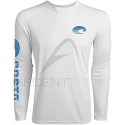 T Shirt à manches longues COSTA DEL MAR Technical crew white XXL