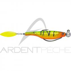 Leurre souple HYPERLASTICS Dartspin pro football jig 4 1/2 Firetiger - Chartreuse