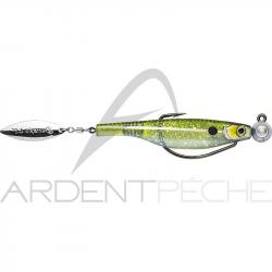 Leurre souple HYPERLASTICS Dartspin pro football jig 4 1/2 Glass Minnow - silver