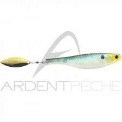 Leurre souple HYPERLASTICS Dartspin pro football jig 4 1/2 See Through greenback - gold